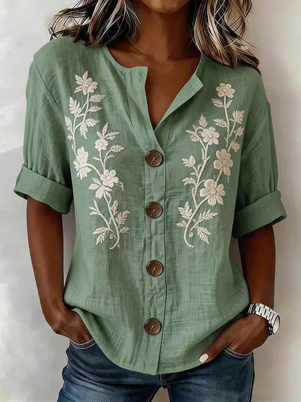 Brinleyra™ | Elegant Button Closured Top
