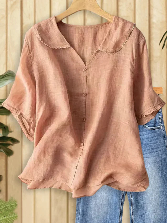 Qelyssa™ | Chic Vintage Collar Blouse