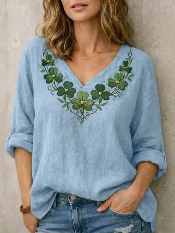 Caroline™ | Relaxed Fit V-Neck Blouse