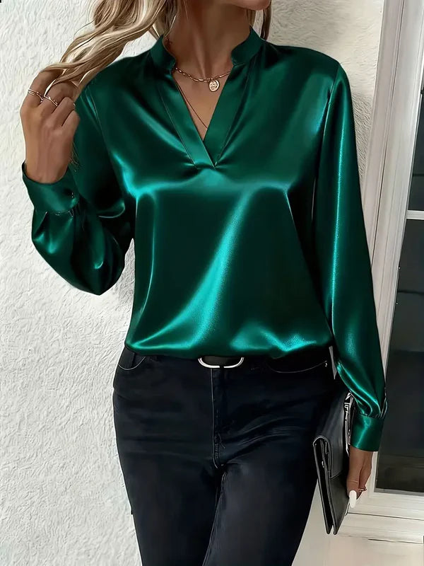 Avirielle™ | Elegant Satin Blouse