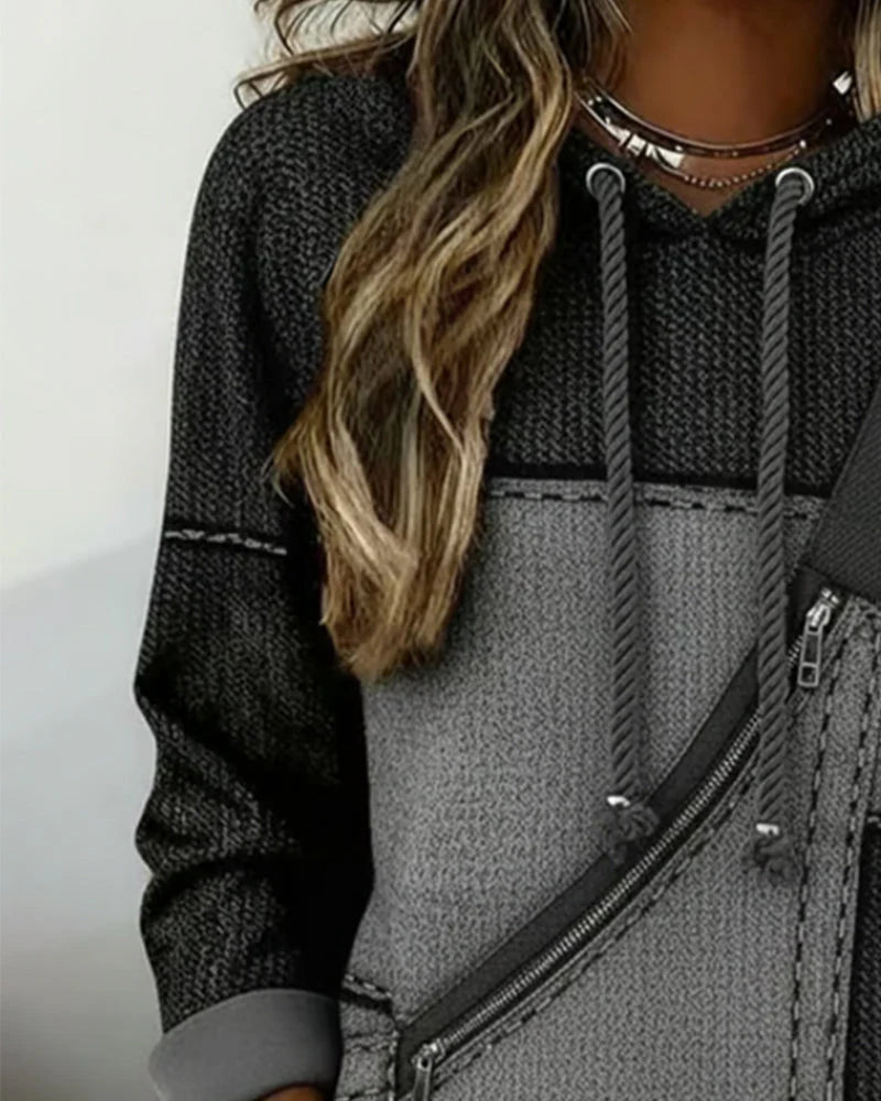 Cirexa™ | Color-Block Hooded Knit Pullover