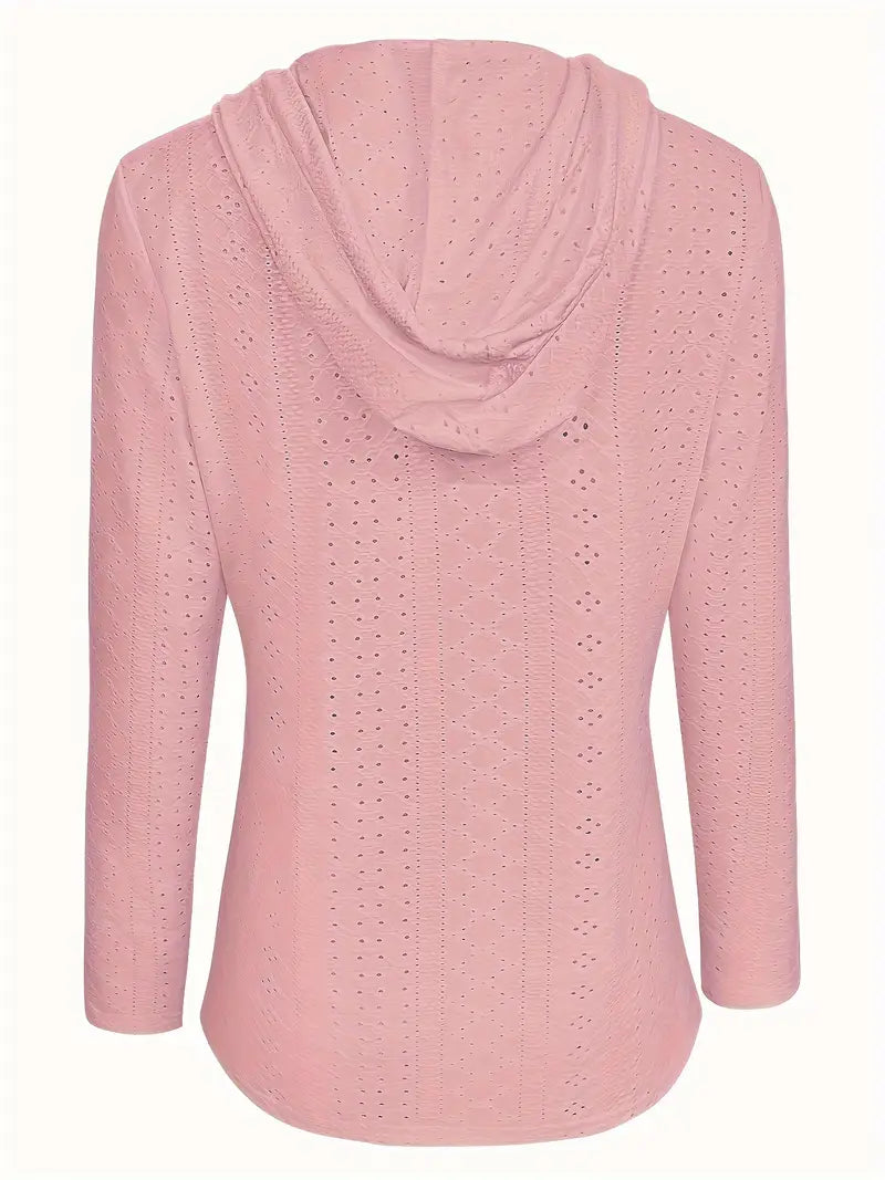Wendela™ | Button Eyelet Hoodie