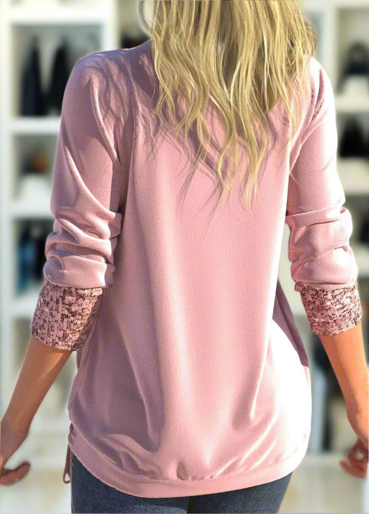 Kaylee™ |Top met lange mouwen en pailletten"
