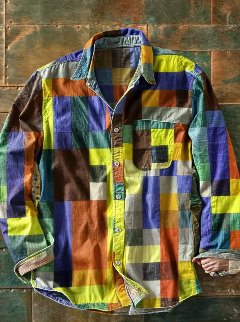 Deylan™ | Colour Block Print Shirt
