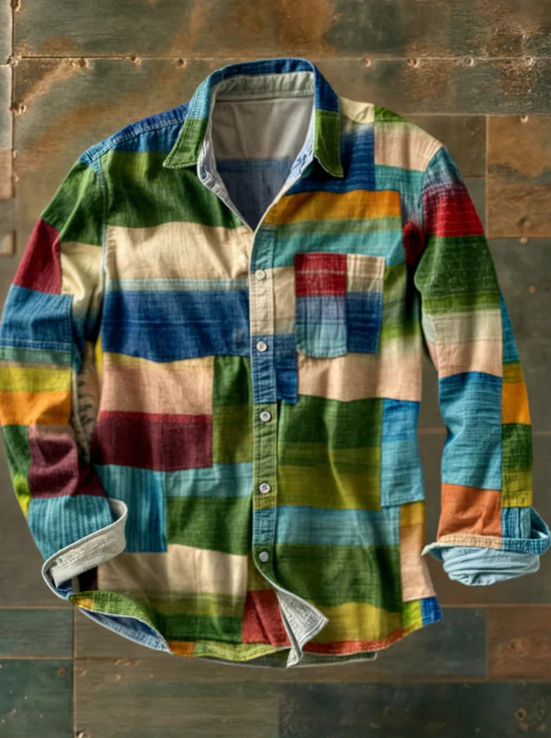 Deylan™ | Colour Block Print Shirt