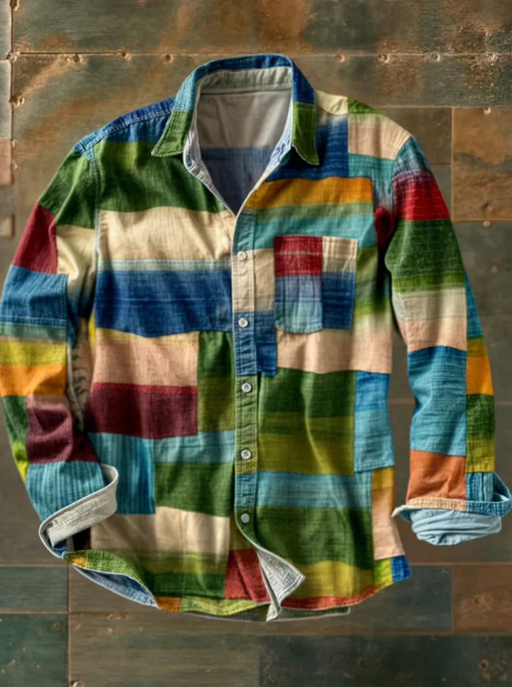 Deylan™ | Colour Block Print Shirt
