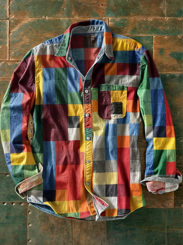 Deylan™ | Colour Block Print Shirt