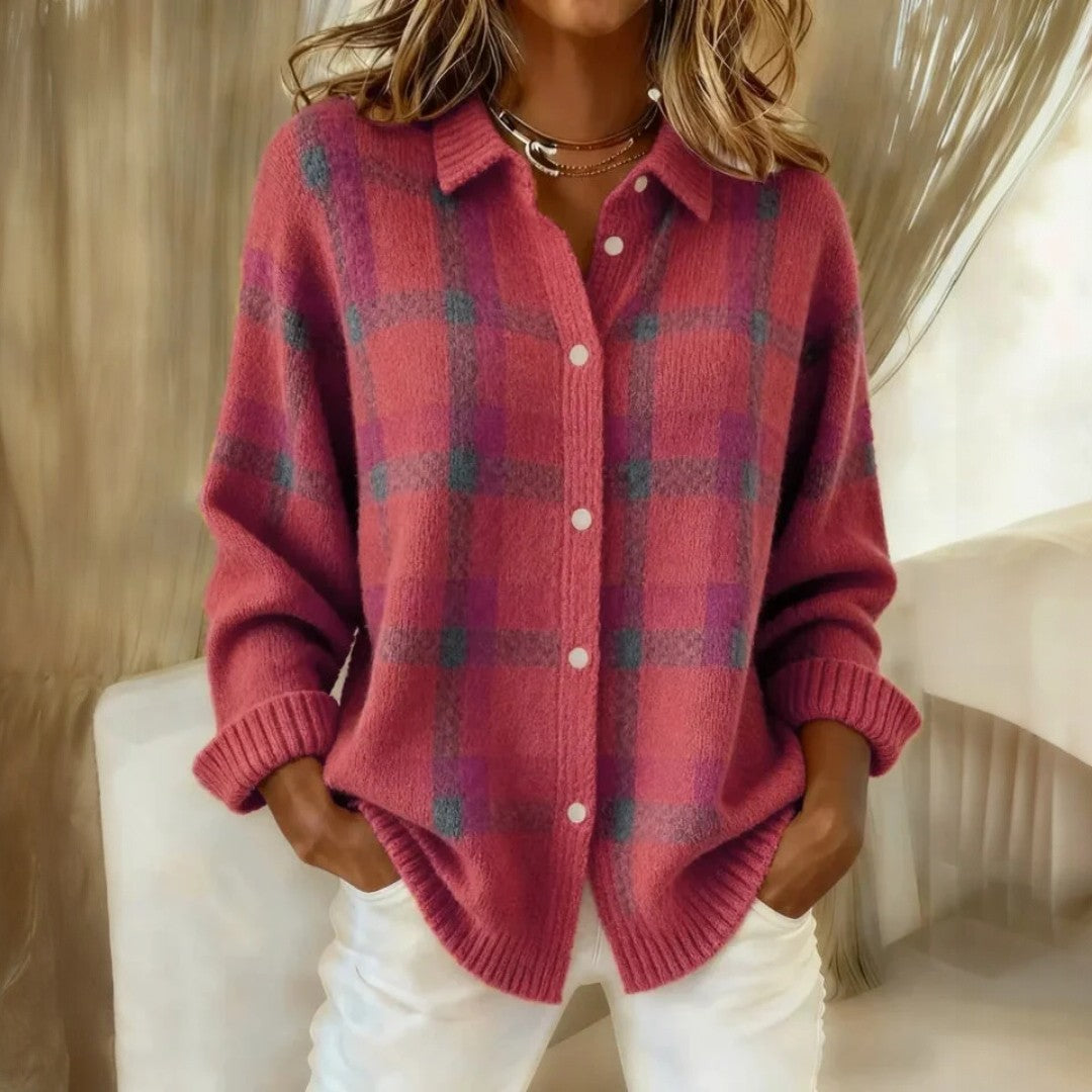 Janette™ | Checked Knit Sweater