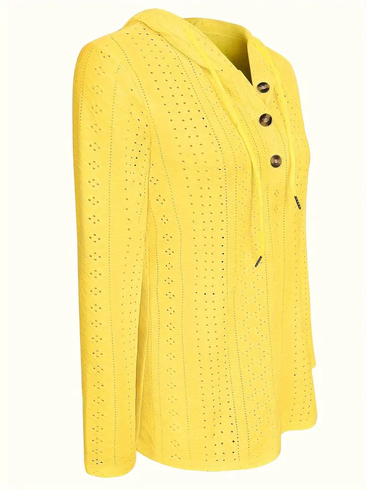 Wendela™ | Button Eyelet Hoodie