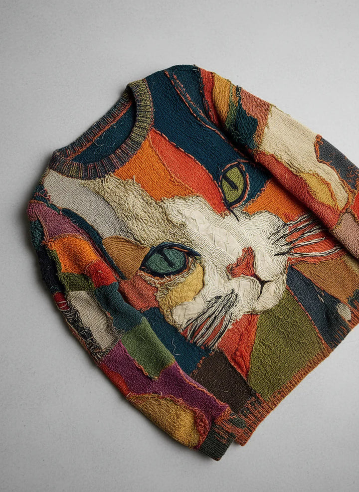 Velisa™ | Artistic Cat Print Top