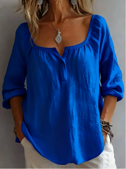 Sherri™ | Elegant Blouse with Square Neckline
