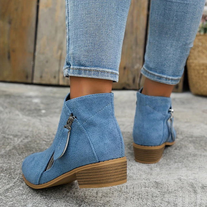 Wysteria™ | Chic Zip-Up Ankle Boots