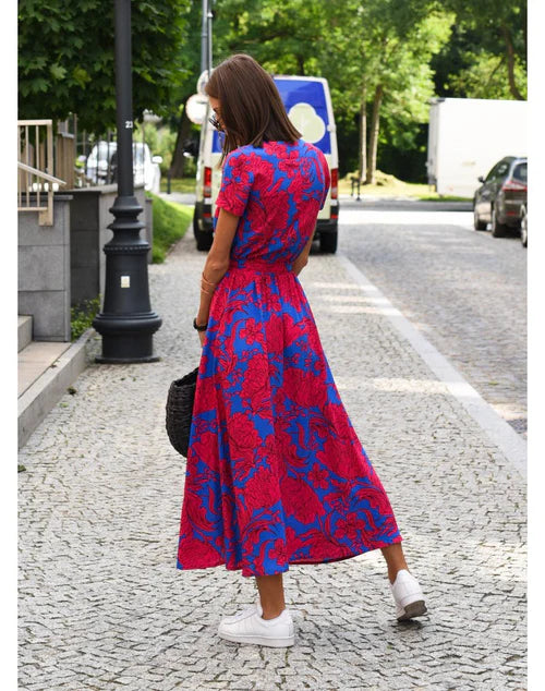 Selyndra™ | Chic Short Sleeve Wrap Dress