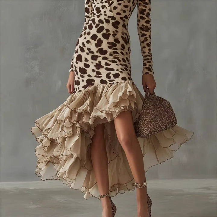 Alverra™ | Sheer Leopard Flow Dress