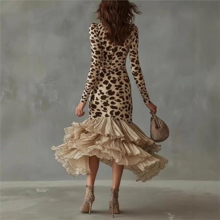 Alverra™ | Sheer Leopard Flow Dress
