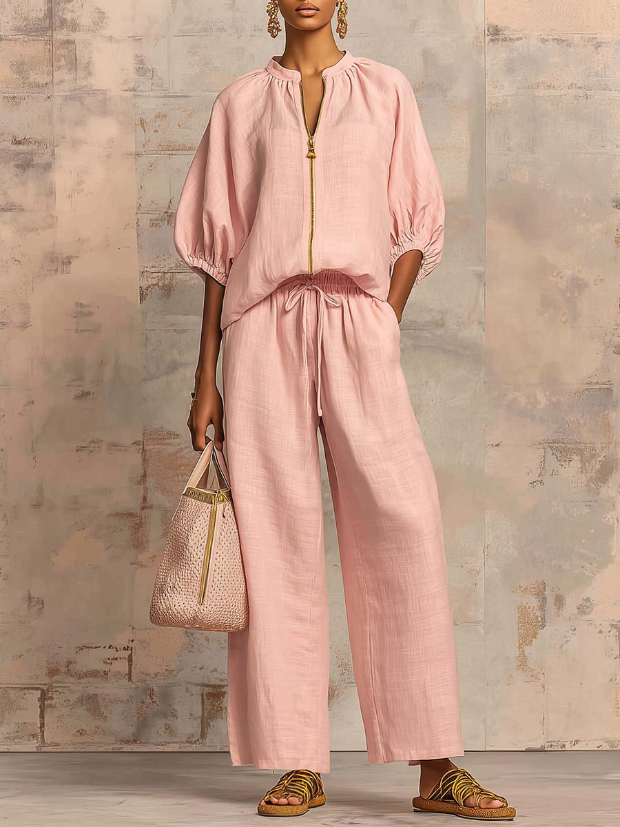Léonie | Elegant Linen Two-Piece Set