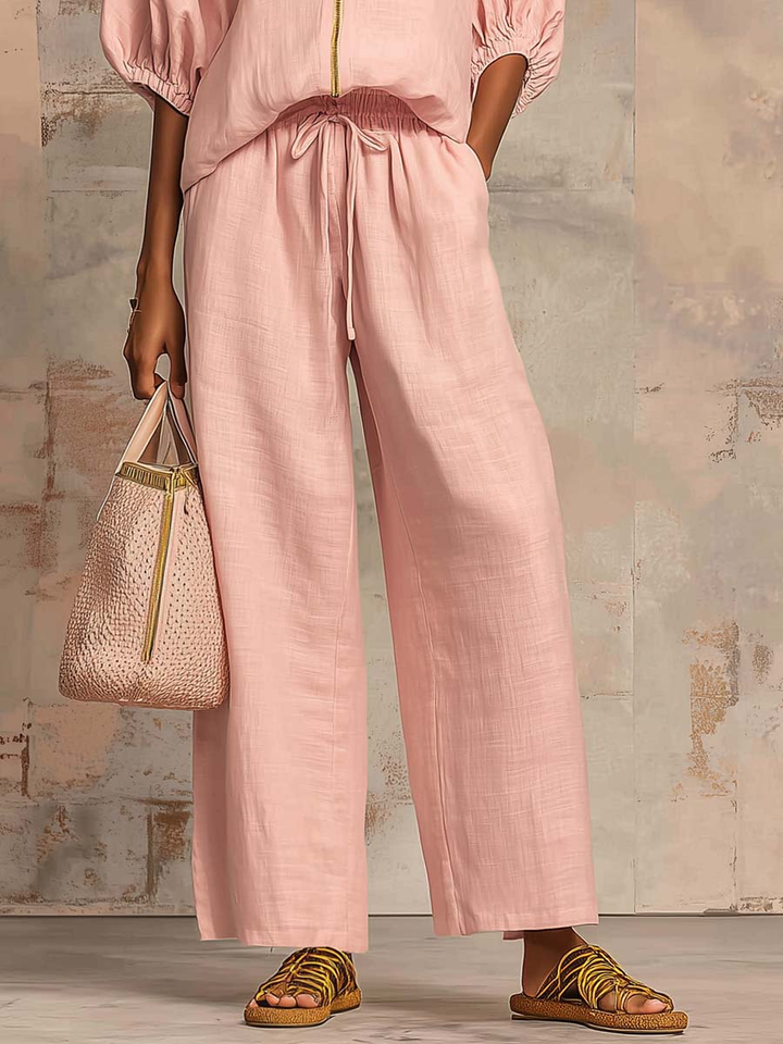 Léonie | Elegant Linen Two-Piece Set