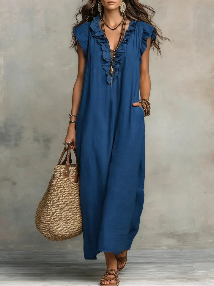 Camélia | Long Bohemian Linen Dress