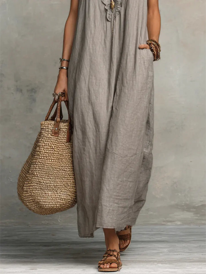 Camélia | Long Bohemian Linen Dress
