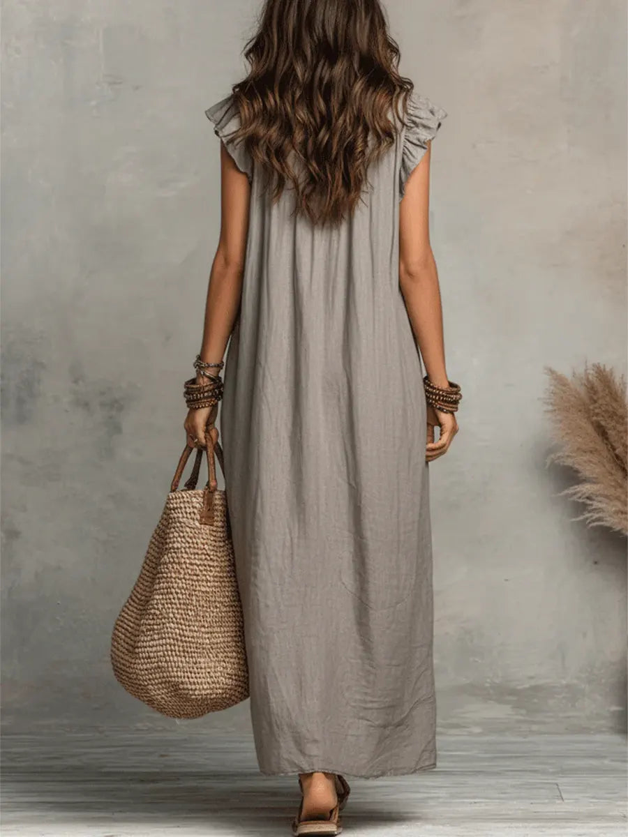 Camélia | Long Bohemian Linen Dress