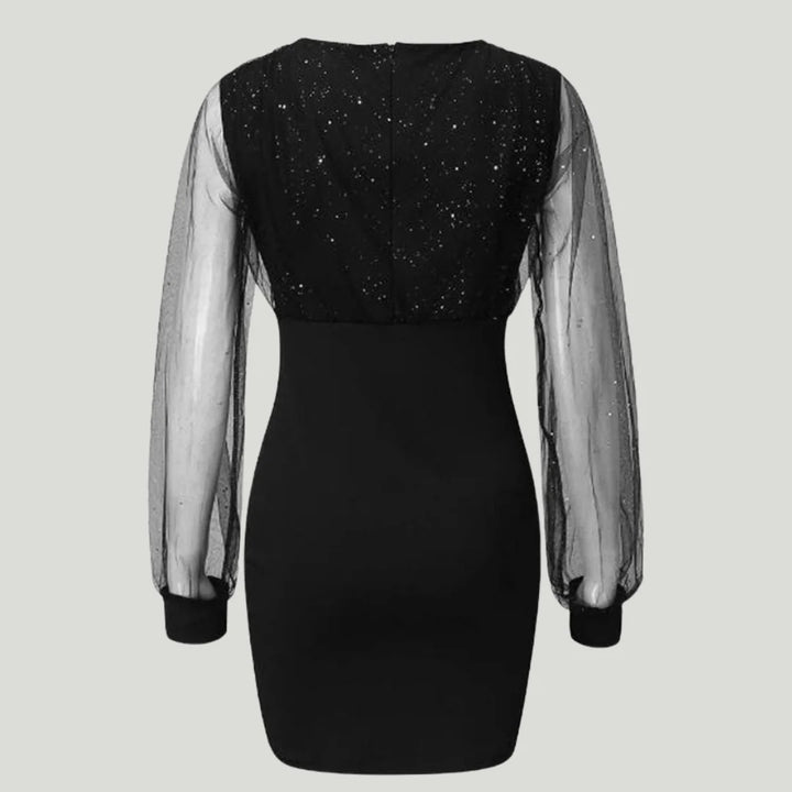 Faylisse™ | Sequin Sheer Sleeved Dress