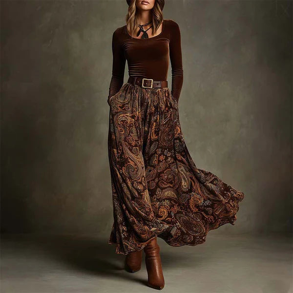 Mirelyn™ | Elegant Top and Maxi Skirt