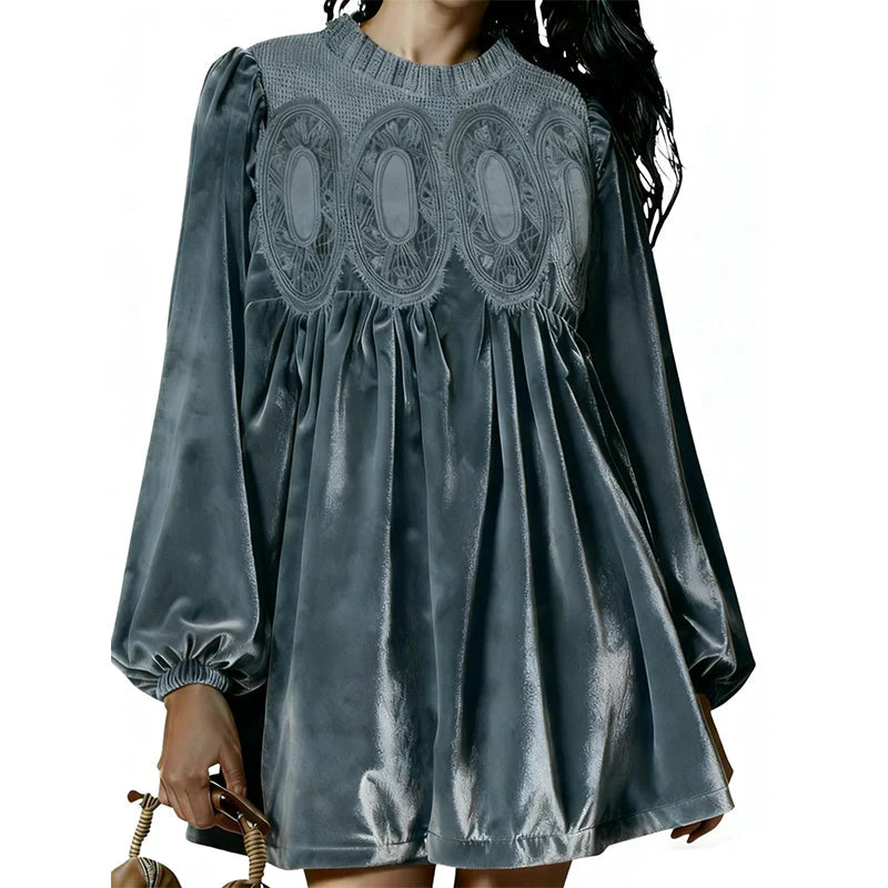 Amelva™ | Vintage Velvet Tunic Dress