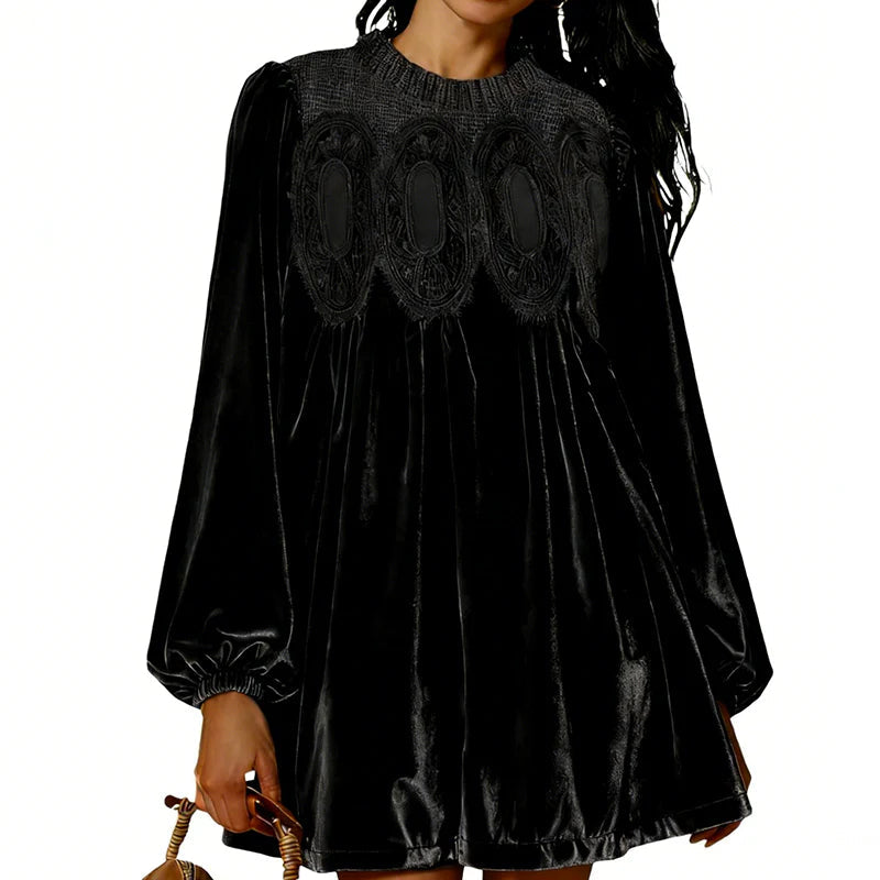 Amelva™ | Vintage Velvet Tunic Dress