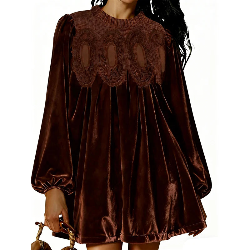 Amelva™ | Vintage Velvet Tunic Dress