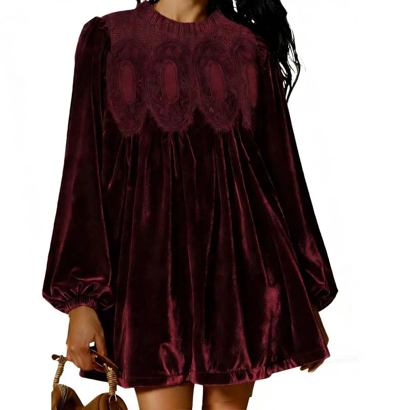 Amelva™ | Vintage Velvet Tunic Dress
