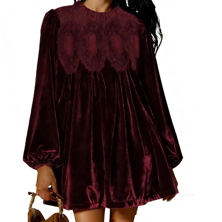 Amelva™ | Vintage Velvet Tunic Dress
