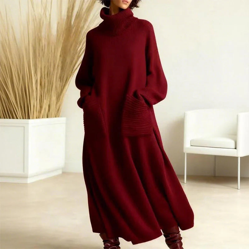 Cirela™ | Turtleneck Long-sleeved Sweater Dress
