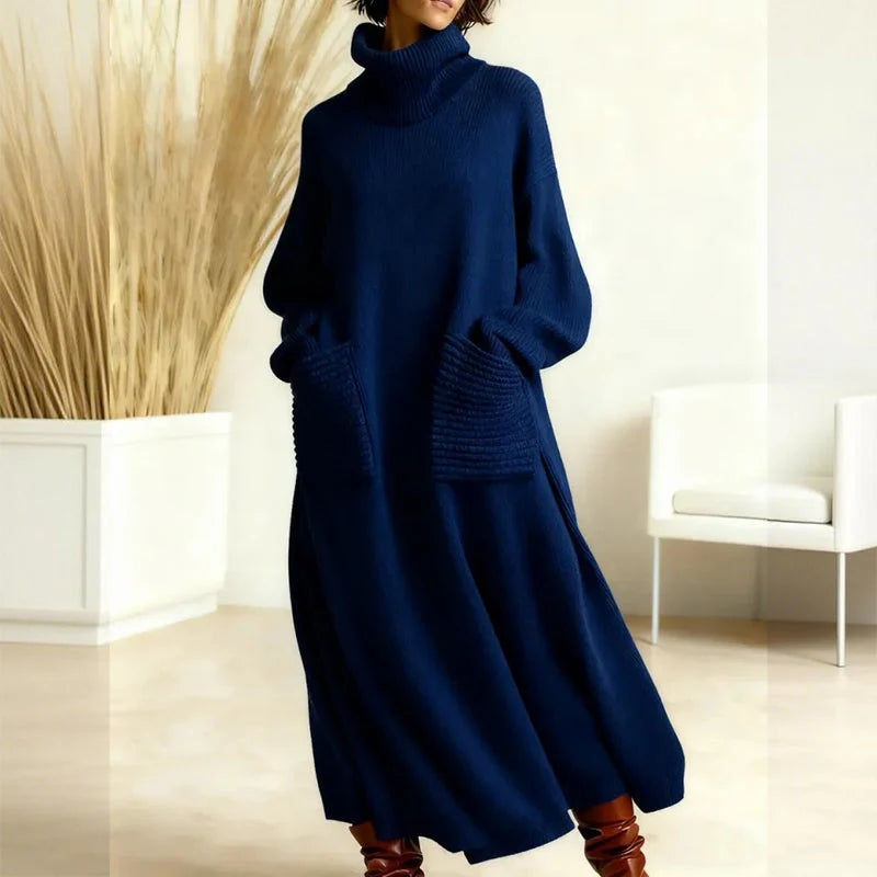 Cirela™ | Turtleneck Long-sleeved Sweater Dress