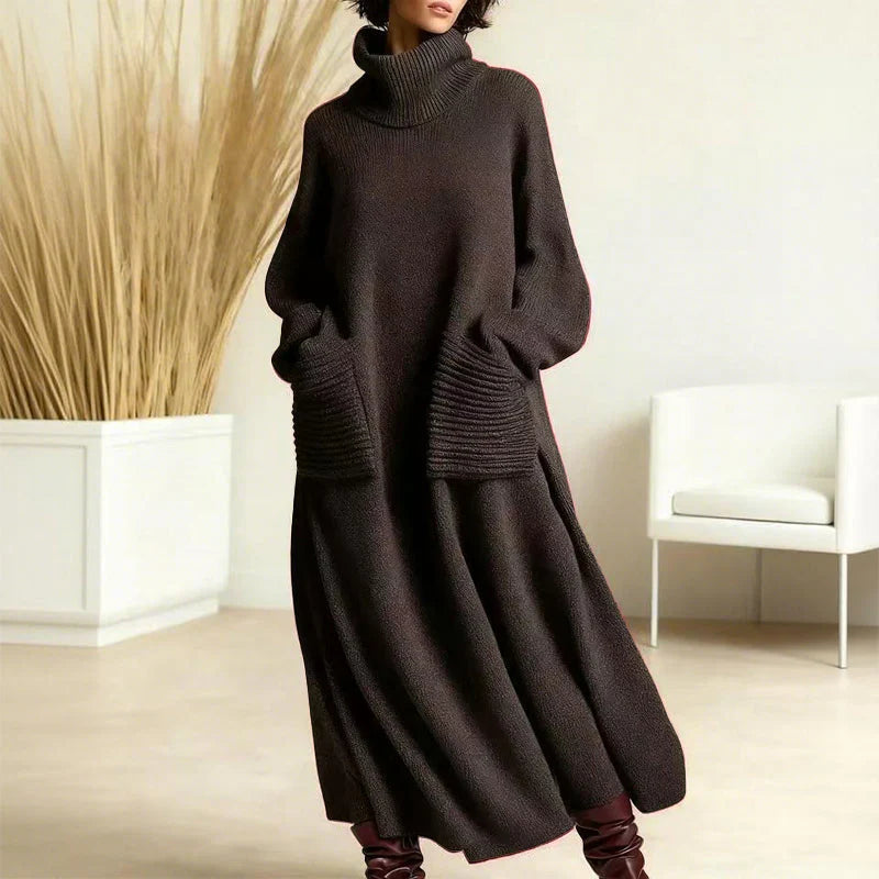Cirela™ | Turtleneck Long-sleeved Sweater Dress
