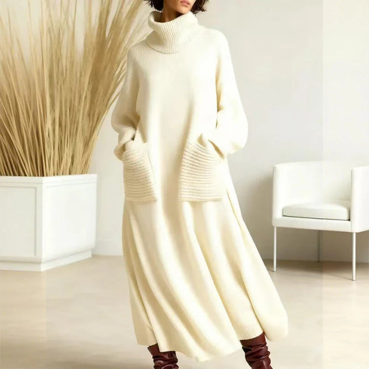 Cirela™ | Turtleneck Long-sleeved Sweater Dress