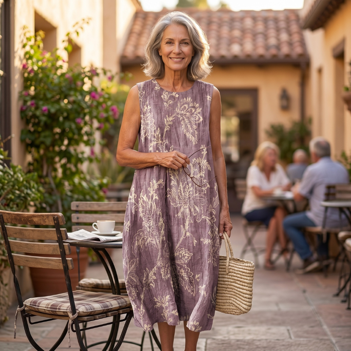 Clara | Sleeveless Printed Dress