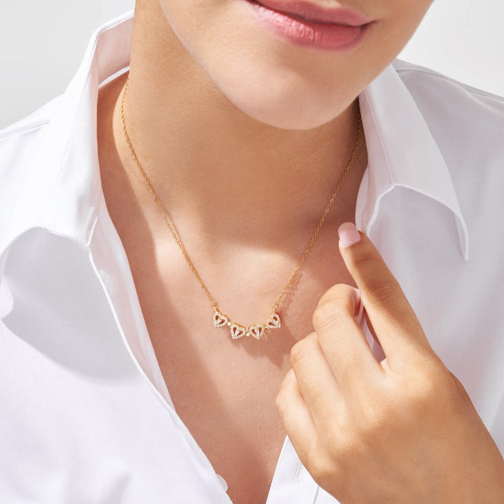 LYNN & CO | 2 In 1 Klaver Hart Ketting