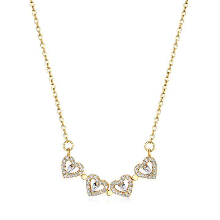 LYNN & CO | 2 In 1 Klaver Hart Ketting