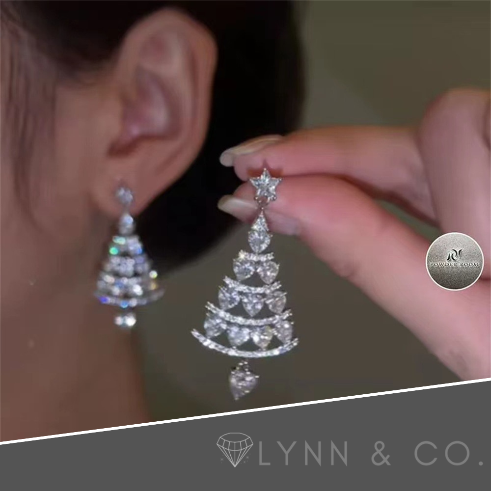 Kerstboom 'ICE' Oorbellen - Vroege Kerst Cadeau